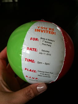 beach ball invites