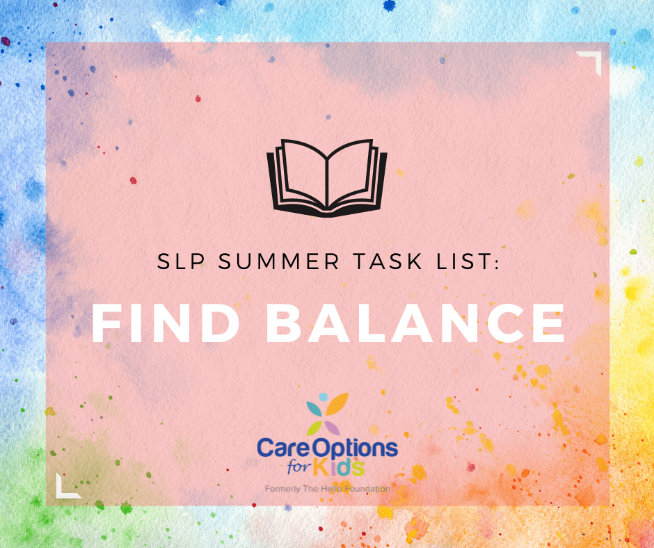 Summer Task: Find Balance