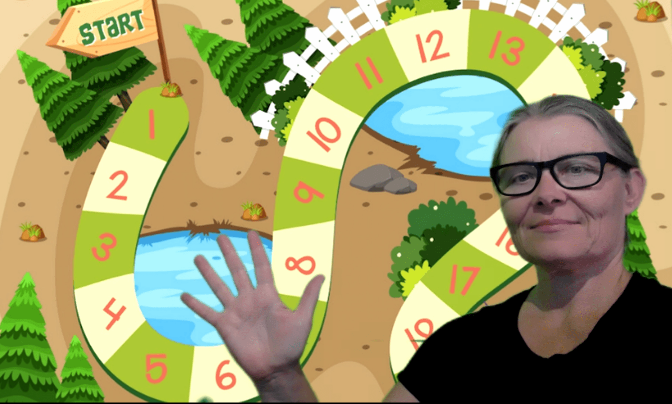 Helen's Here to Help You Up Your Speech Therapy Virtual Background Game