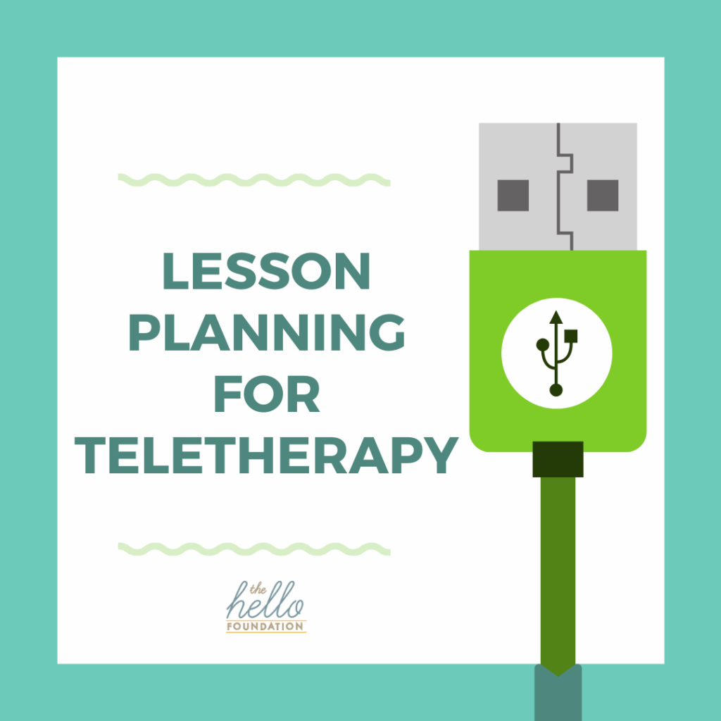 Lesson Planning for Teletherapy
