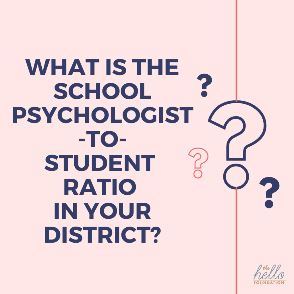 What is the school psychologist-to-student ratio in your district?