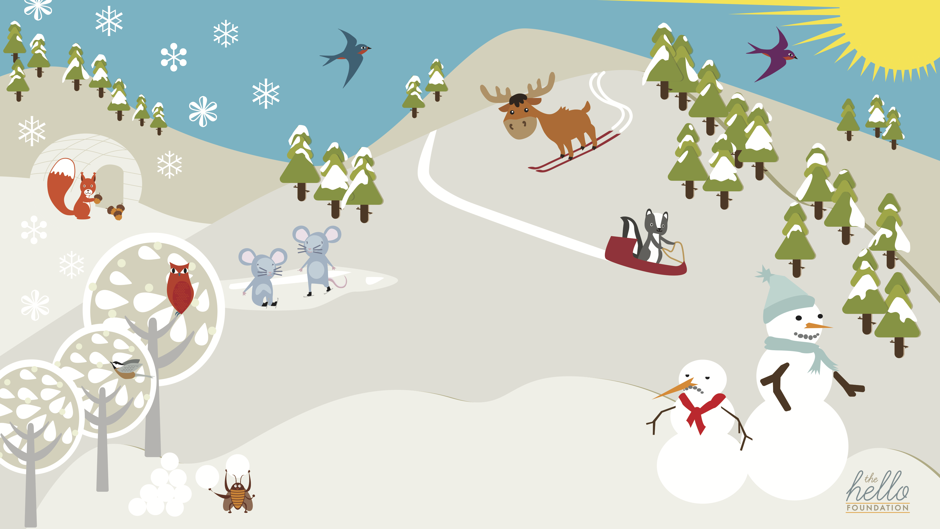 winter virtual background full